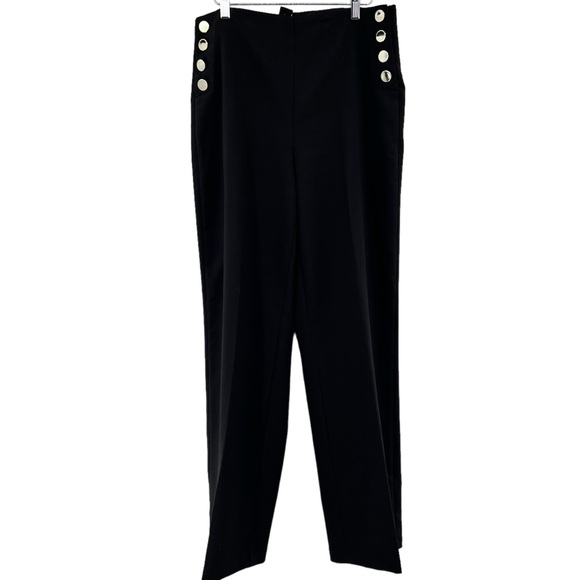 House of Harlow 1960 Womens Ankle Pants Straight Leg Regular Fit Black Size 10 - Picture 9 of 9